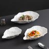 Стильная белая керамическая тарелка для сашими из устриц, креативное блюдо для салата из морепродуктов для отеля-ресторана99