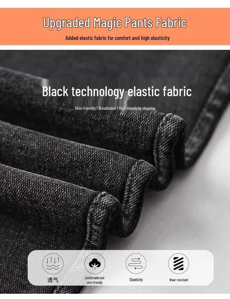 Джинсовые леггинсы большого размера с флисовой подкладкой и высокой талией для женщин - Весна/Осень Стройнящие Эластичные Скинни Брюки