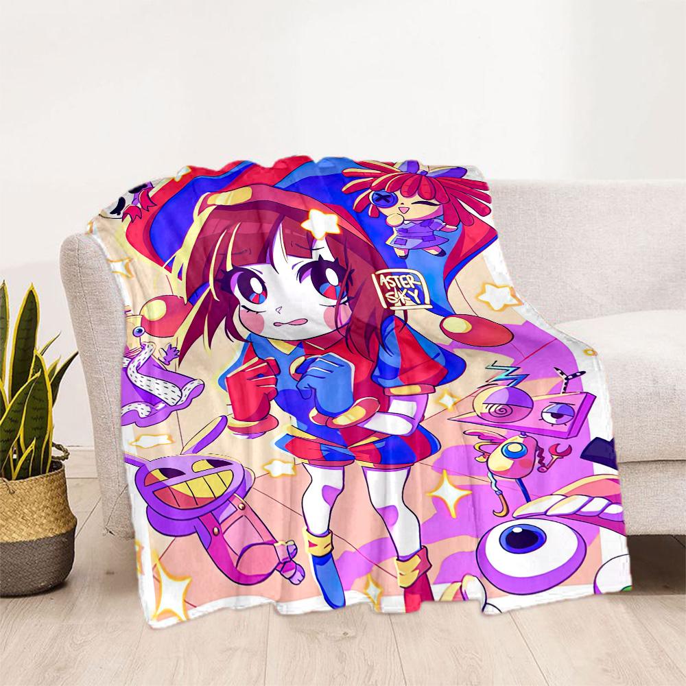 Digital Circus Blanket Soft Warm Cozy Perfect for Couch Seaside Livingroom Four Seasons Universal Warmthful Decor Gifts For Family Or Friends