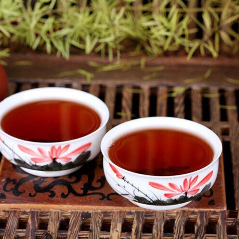 250 г ароматного чая из клейкого риса Юньнань Мэнхай, брикет, спелые листья чая пуэр, упакованные в коробку