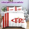 Flamengo football soccer Pattern Bedding,Quilt Set Quilt Cover Pillowcase Home Birthday Gift (1*duvet cover+2*pillowcase,without core)