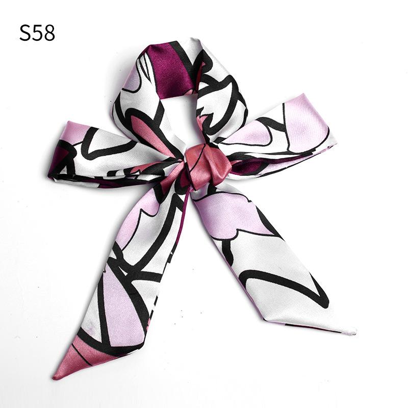 Шелковый шарф, завязанный сумочкой, завязанный бант для волос, длинная повязка на голову, серпантин, маленький шелковый шарф, подарочная коробка, подарочный ремешок