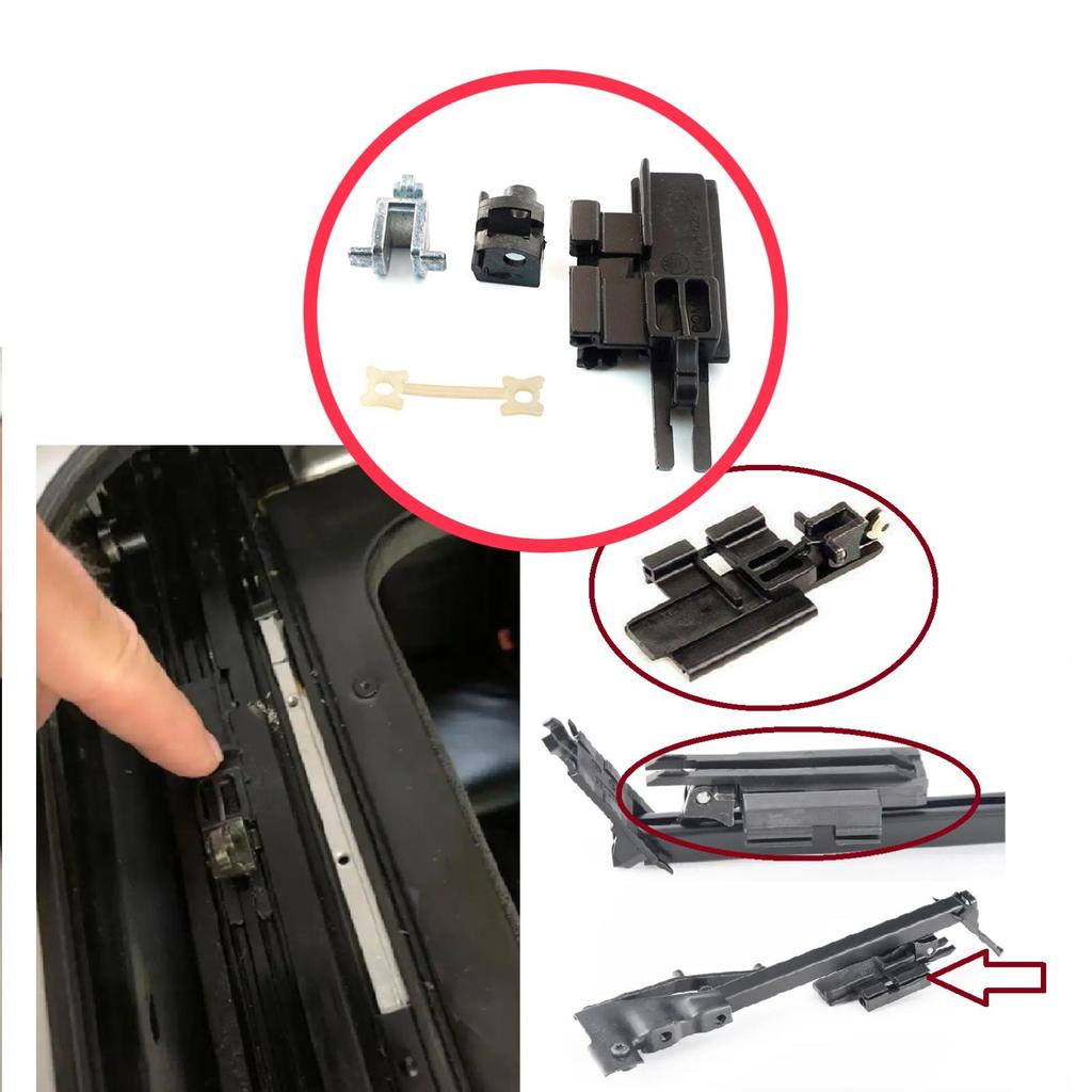 BSR536 4 шт. Направляющие салазки люка, кронштейны-клипсы, левая сторона для BMW 5 серии E39 1996-2003 4/5 дверей X5 E53 2000-2006 811694523 54128202295