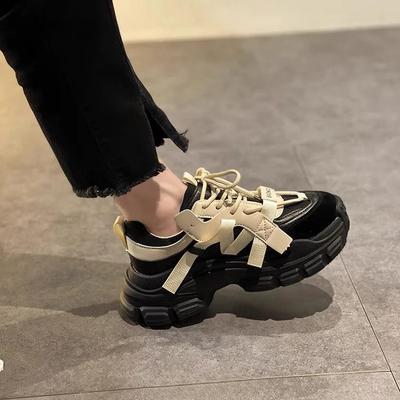 Модные туфли на платформе для женщин, весна-осень, спортивные кроссовки, женская обувь, спортивная обувь из вулканизированной стали, модные тенденции 2024 года, легкие