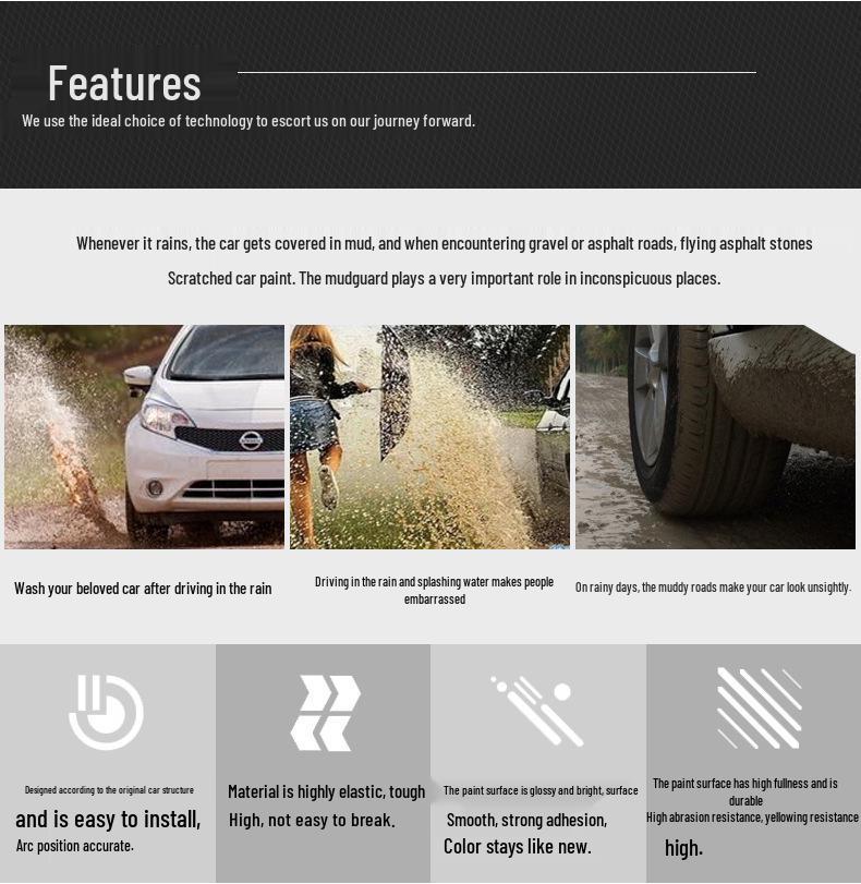 Mudguards for Mitsubishi Airtrek, Outlander, ASX, Eclipse