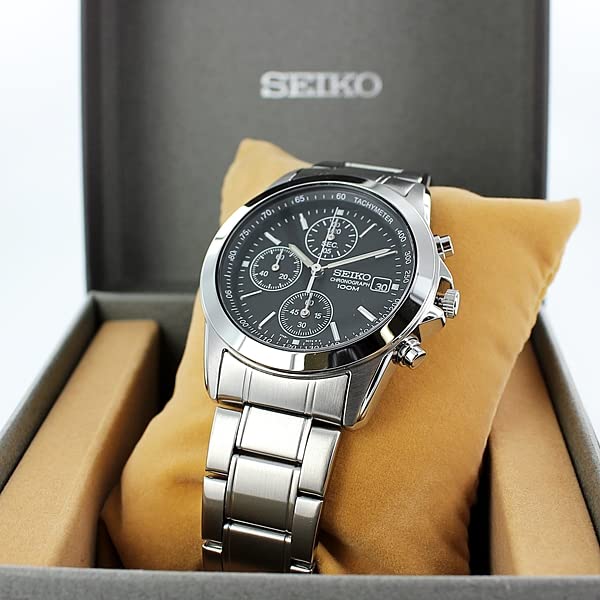 [Часы Seiko] Мужские и женские часы, водонепроницаемые, с отображением даты, хронограф SND309P