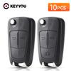KEYYOU 10 шт. Складной брелок-пульт для автомобиля, корпус-чехол для Vauxhall Opel Astra H Corsa D Vectra C Zafira Astra Vectra Signum