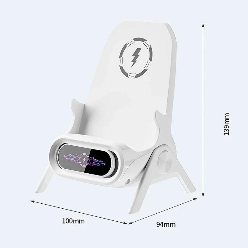 Портативное мини-кресло, беспроводное зарядное устройство, держатель для мобильного телефона, подставка для беспроводной зарядки 15 Вт