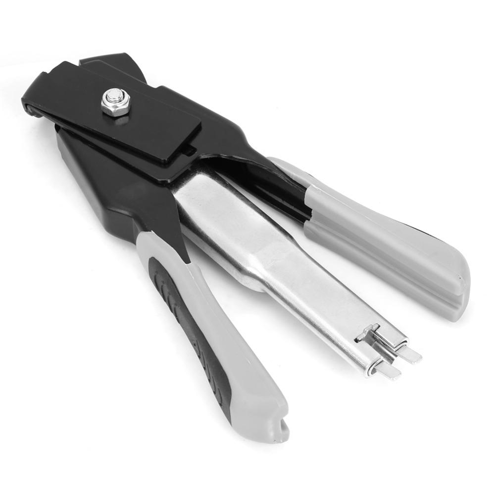 Spring-Loaded C-type Hog Ring Pliers Auto Feed Staple Plier  for Animal Fence and Mattresses
