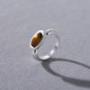 Ретро Холодный Ветер Металл Инкрустация Камень Тигровый Глаз Кольцо Мода Личность Преувеличенное Модное Высокое Чувство Нишевый Дизайн Кольцо