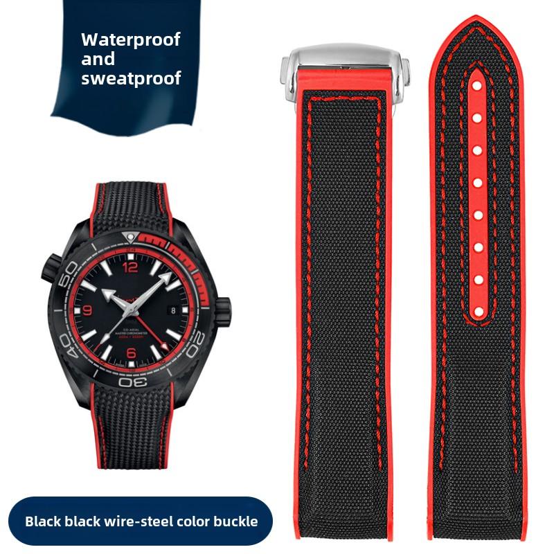 Для Omega Seamaster 300 Observatory Ocean Universe 600 Нейлон Резина Силикон Мужской Ремешок для часов 20мм 21мм 22мм Ремешок Браслет для часов