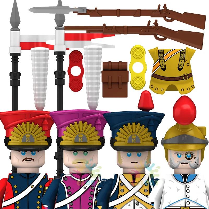 Детские игрушки Наполеоновская кавалерия Строительные блоки Боевой конь Седло Солдаты Мини-фигурки Игрушки для детей Рождественские подарки