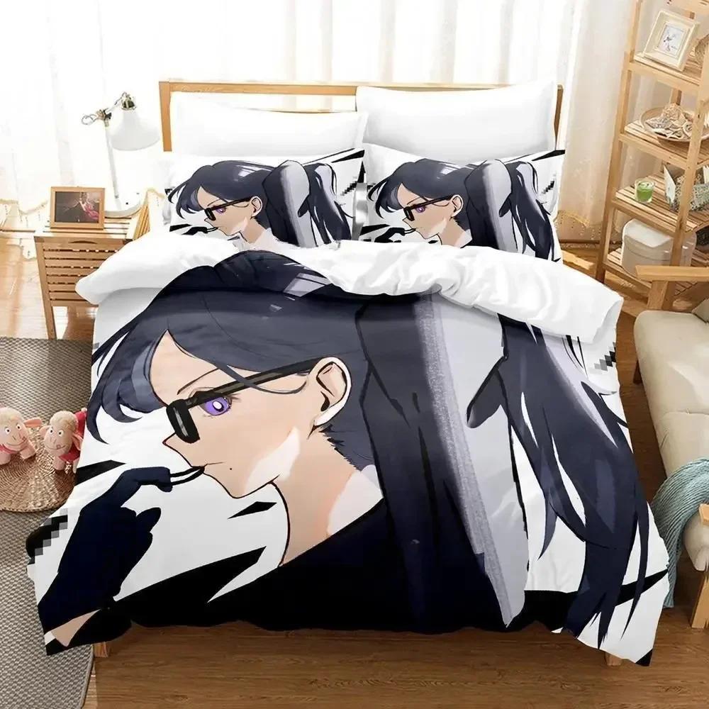 New Summer Time Rendering Bedding Set Cartoon Anime Three-piece Set Adult Kid Bedroom Duvet Cover Sets 3D Kawaii Girls Twin Set