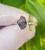Natural Bi Color Raw Tourmaline 925 Sterling Silver Pencil Ring Sz 8.25 US A136