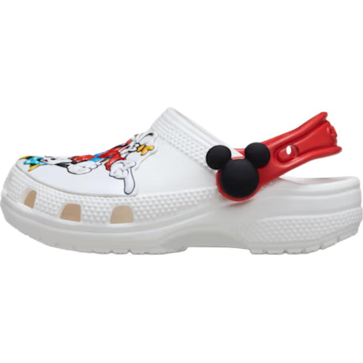 Crocs Клоги Mickey Friends Classic Удобные Универсальные Низкие Ботинки для ходьбы Детские клоги Белые 211485-90H