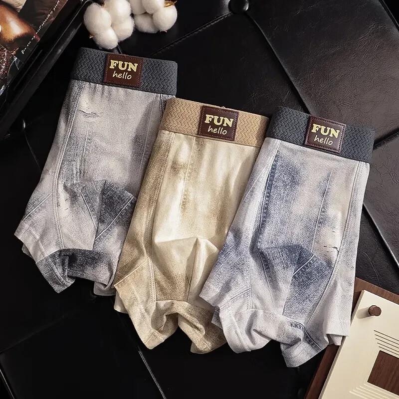 Мужские антибактериальные хлопковые трусы-боксеры FitonTon