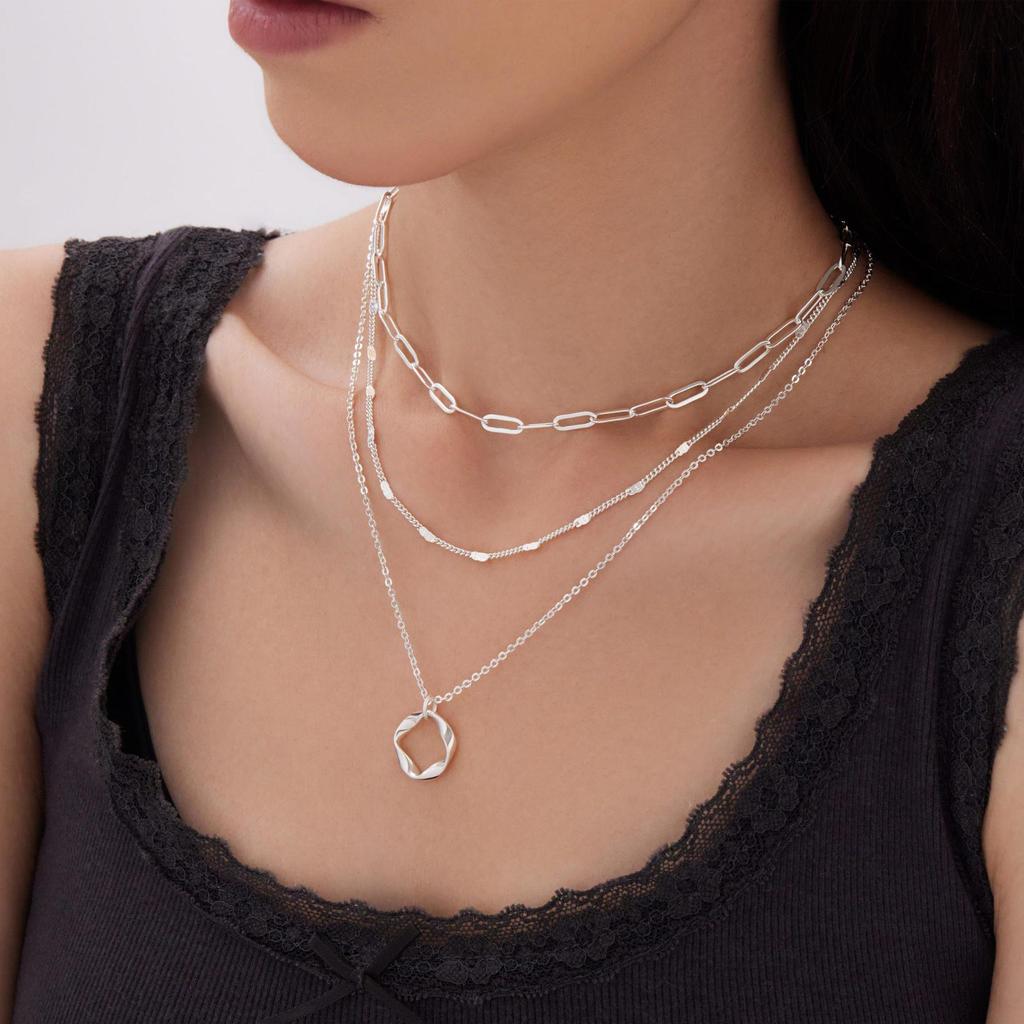 Трехрядное ожерелье с покрытием из 14-каратного золота: Скрученная многослойная бумажная цепочка из меди