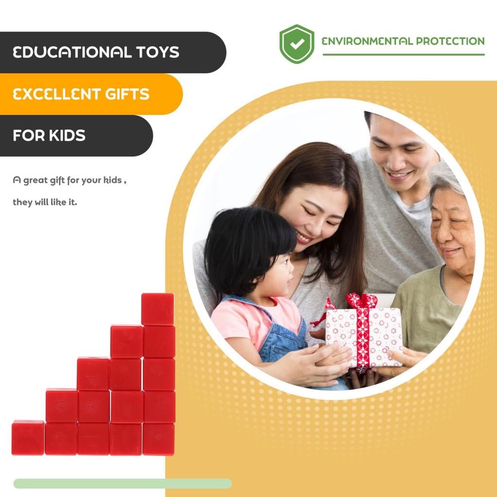 Alasum 200 Pieces Cube Blocks for Kids, Geometry Game Tiles, Toys, Fidget Pens, Square Blocks, Plastic Craft Cubes