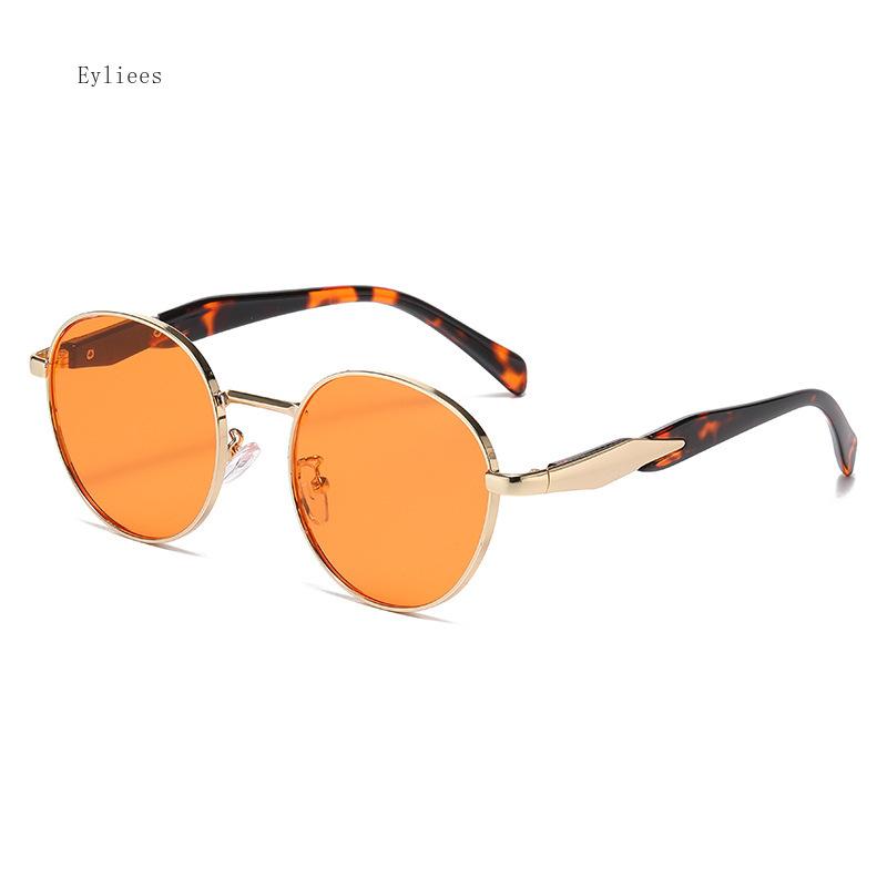 Винтажные круглые панк солнцезащитные очки женские модные градиентные очки мужские трендовые металлические солнцезащитные очки UV400