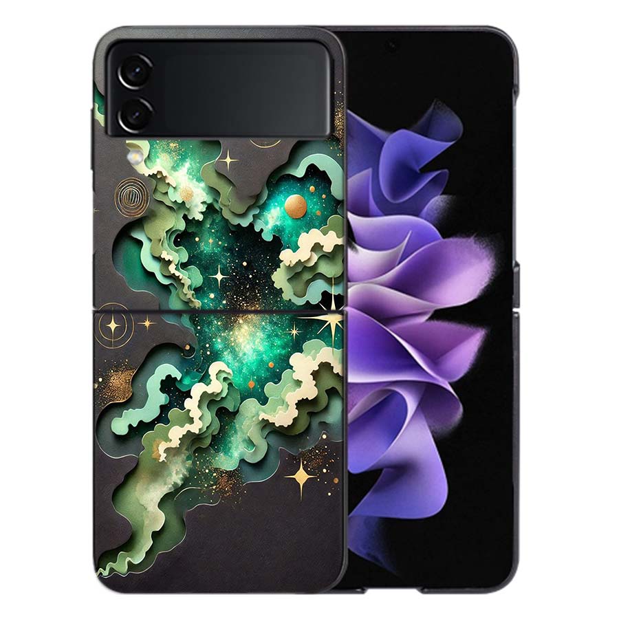 Потрясающий 3D-шедевр из бумаги Чехол для Samsung Z Flip7 6 Galaxy Чехол Ударопрочный Z Flip5 Z Flip3 4 5G Жесткий чехол для телефона TP