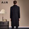 Antônio Men's Long Cashmere Wool Blend Business Overcoat
