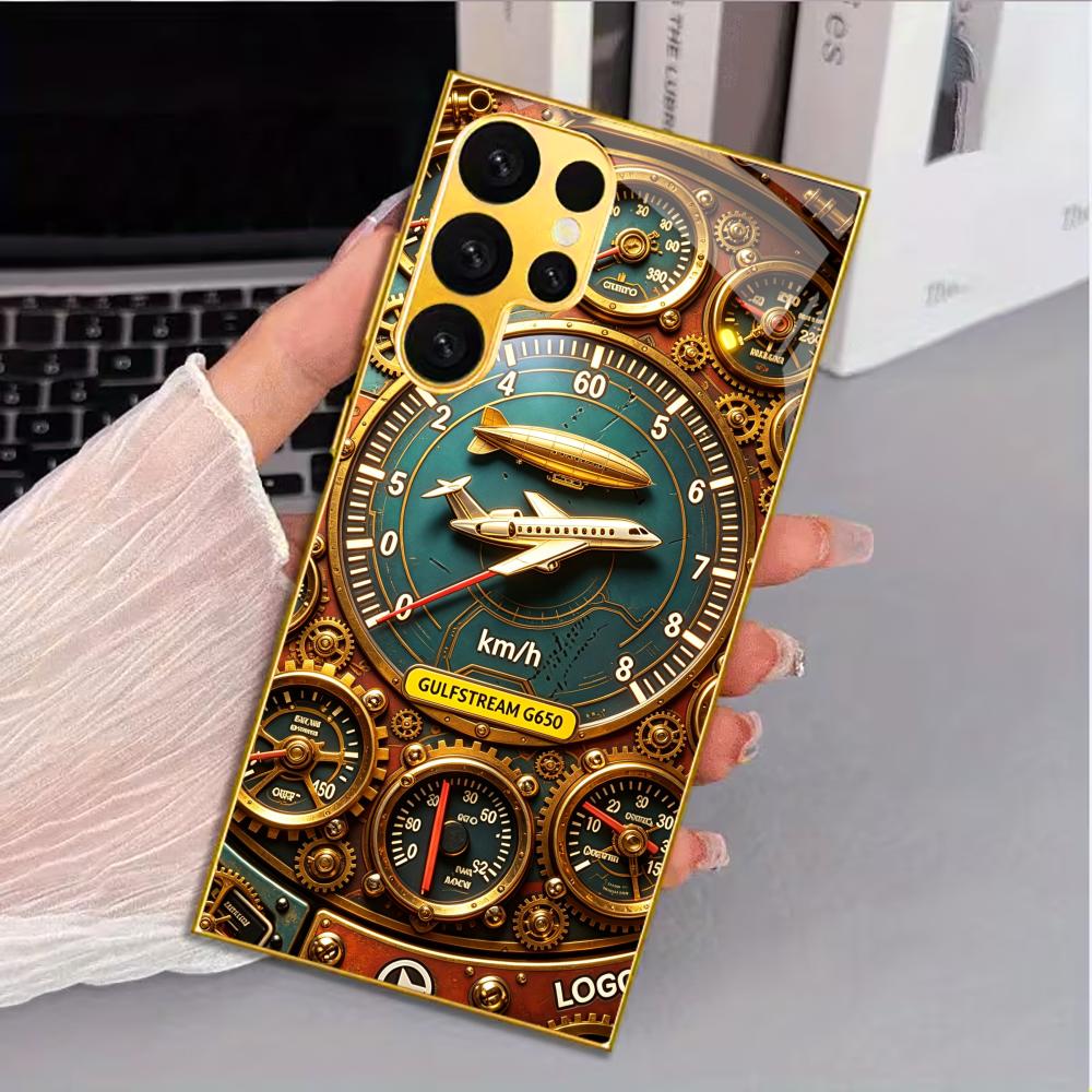 Чехол для телефона с винтажными авиационными приборами s26 ultra case s25 ultra case стекло для Samsung Galaxy S26 S25 S24 S23 S22 FE Ultra Plus