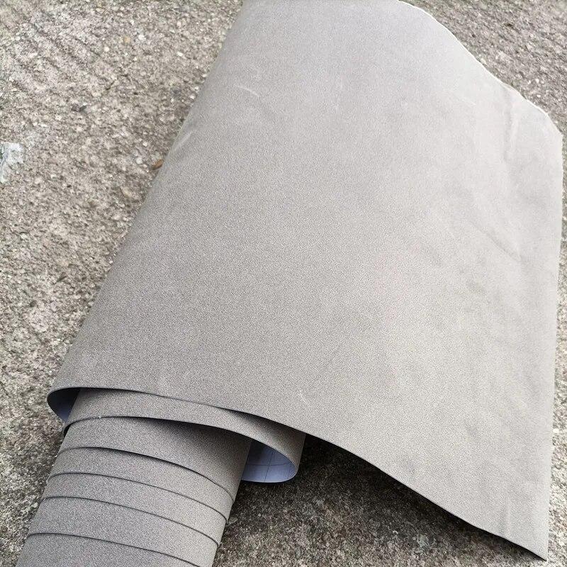 50*200 см бархатная замшевая ткань премиум-класса, виниловая наклейка на автомобиль, черная, серая, самоклеящаяся бархатная тканевая пленка для стайлинга автомобилей