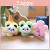 Cute Sunflower Panda Plush Toy Keychain Fluffy Cartoon Animal Bag Accessory