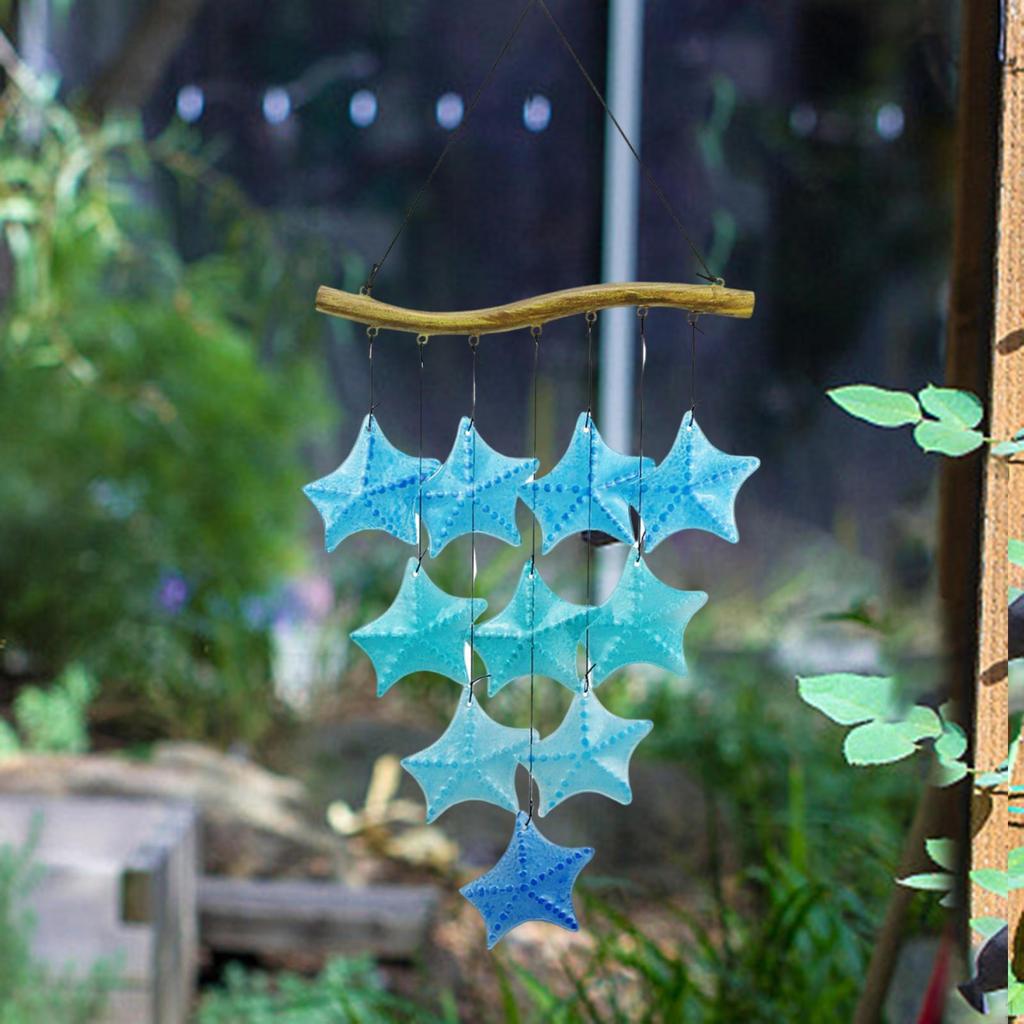 Glass Wind Chime Hanging Windchime Elegant Handmade Gift for Women Outdoor Decor Ornament Patio