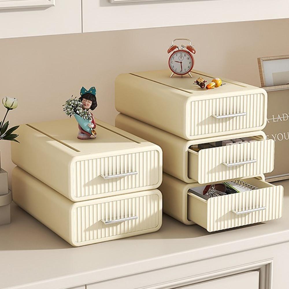 Однослойный настольный ящик для хранения, пластиковый офисный шкаф для хранения, канцелярский стол, органайзер для кухни