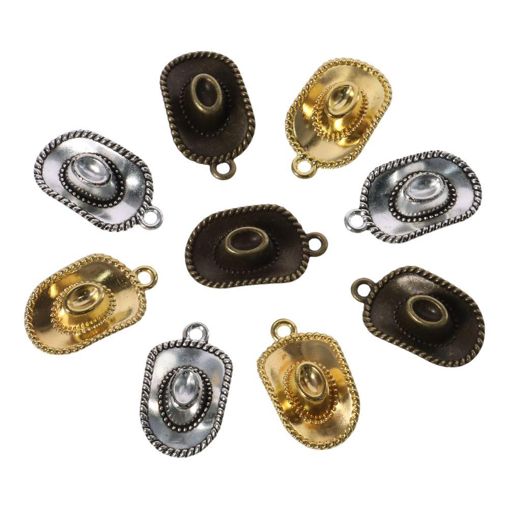 60 шт. 22*13 мм Подвески-шармы из сплава в виде шляпы для браслетов, ожерелий, аксессуаров