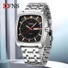 OFNS Квадратный механизм Водонепроницаемые мужские наручные часы Отображение даты и дня недели Мужские часы Роскошные кварцевые мужские часы
