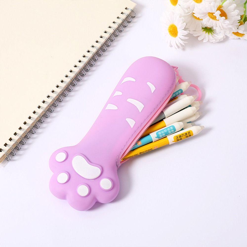 Simulated Fruit Pencil Case Silicone Stationery Pouch Portable Pen Bag  School Office