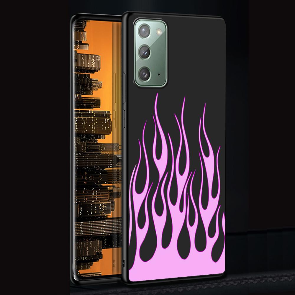 Крутой зеленый красный чехол для телефона Flame Fire для Samsung Galaxy Note 20 Ultra 10 Lite 9 8 S22 Plus M31 M30s M11 M12 M21 TPU черный чехол