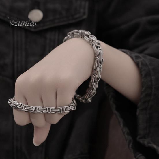 Мужской браслет изысканный не выцветает пряжка застежка титановая сталь мужской браслет ювелирные изделия повседневная одежда