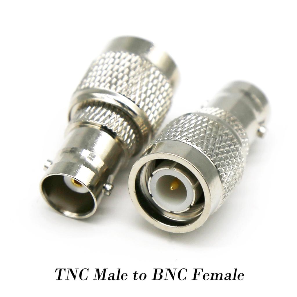 Metal Connector TNC Male to BNC Female Converter RF Coaxial Adapter Silver for Laboratory and DIY Electronic Projects