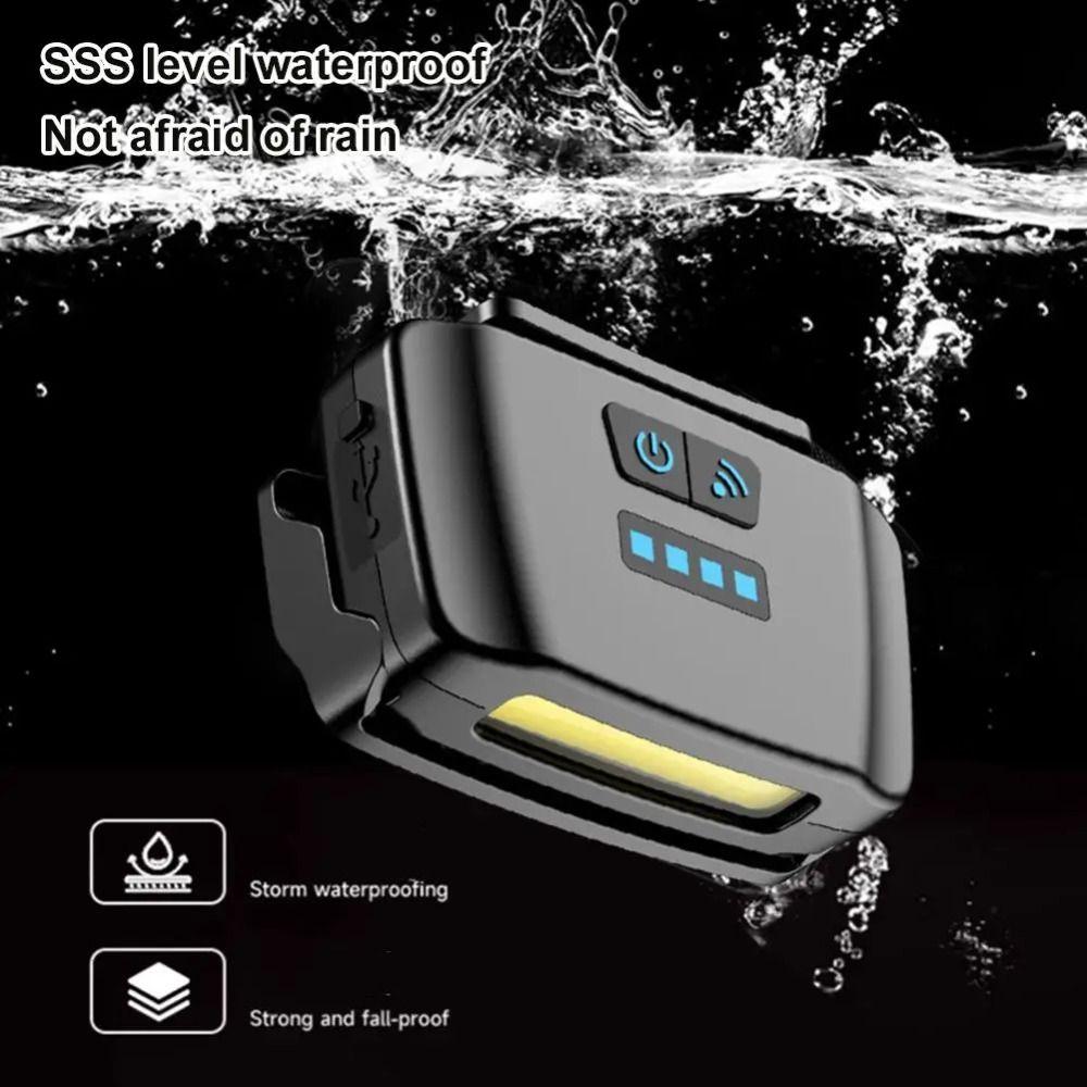 Rechargeable Clip On Cap Light Motion Sensor Flashlight Portable Hat Light  Fishing