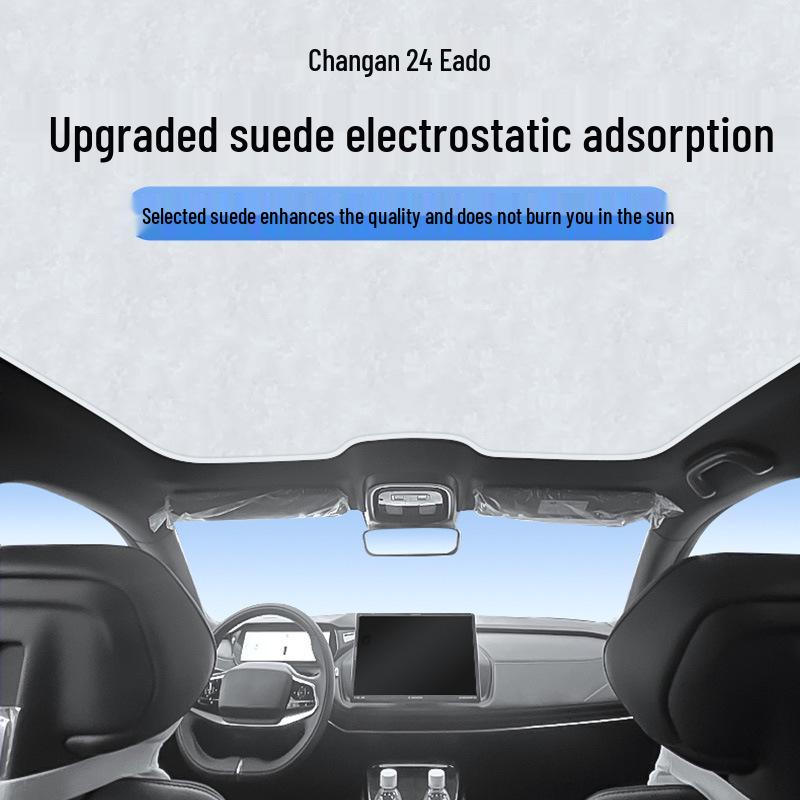 Электростатическая солнцезащитная шторка для Changan Eado 2024: Теплоизоляция, Защита от солнца, Приватность и Непрозрачность.