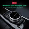 For BMW 1 2 3 4 5 6 7 Series X1 X5 X6 F20 F30 F10 F07 E60 E90 E70 IDrive Car Multimedia Big Knob Covers Button Trim Control