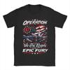 Футболка Operation Epic Fury для унисекс, 100% хлопок, новинка, с круглым вырезом, короткий рукав, уникальная одежда