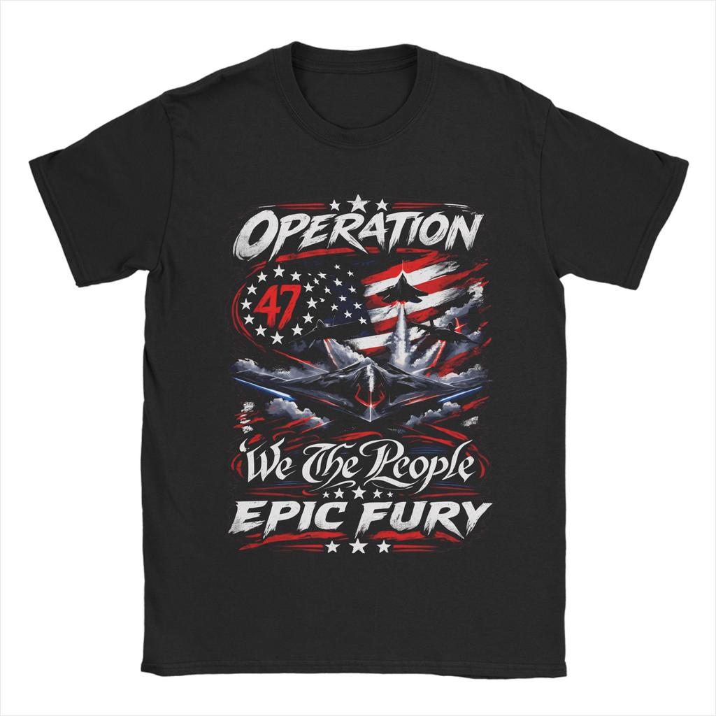 Футболка Operation Epic Fury для унисекс, 100% хлопок, новинка, с круглым вырезом, короткий рукав, уникальная одежда