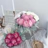 Ins Nordic Style Flocked Peony Flower High Imitation Home Living Decoration Искусственный цветок Роса Лотос Имитация Цветка