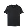 Li Ning Logo Sports Crew Neck T-Shirt Men Tops Black YTST073-2