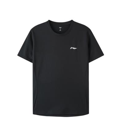 Футболка мужская с круглым вырезом и логотипом Li Ning, черная YTST073-2