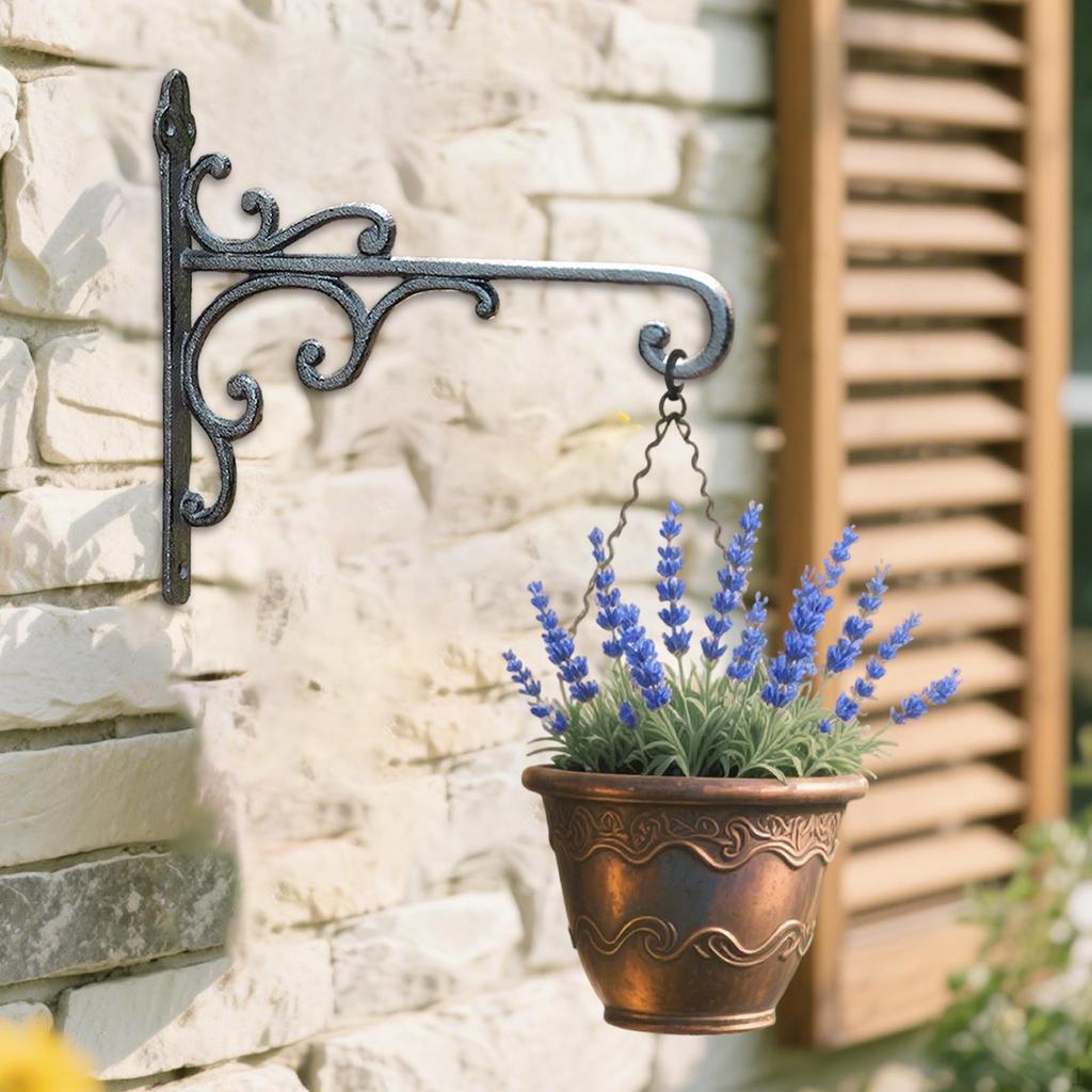Hanging Flower Pot Plant Hook Wall Mount Bird Feeder Hanger for Fence
