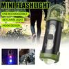 Мощный мини COB светодиодный фонарик-брелок, перезаряжаемый через USB, подвесной рабочий свет, водонепроницаемый брелок, кемпинг, прогулки, карманный фонарик