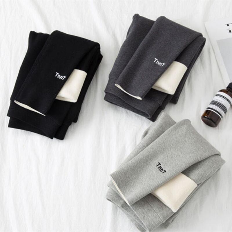 Детские зимние флисовые штаны для девочек, леггинсы, толстые, с высокой талией, узкие, детская одежда, брюки