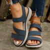 Women's Casual Sandals Summer Wedge Heels Designer Comfortable Thick-soled Sandals Vintage Women's Beach Slippers