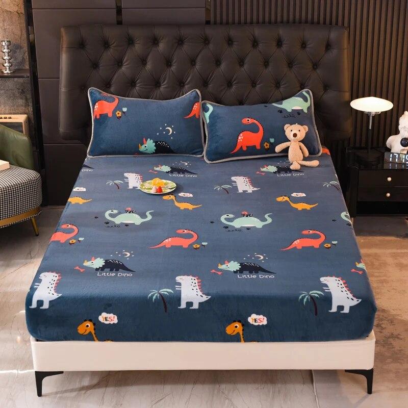 Зимняя теплая простыня, эластичное покрывало, защитный чехол для матраса, мягкое на ощупь постельное белье, фланелевая простыня, индивидуальный размер