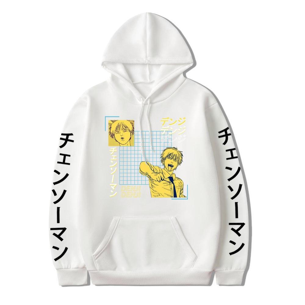 Oma Riman Chainsaw Man Chainsaw Man Print Casual Hooded Sweater